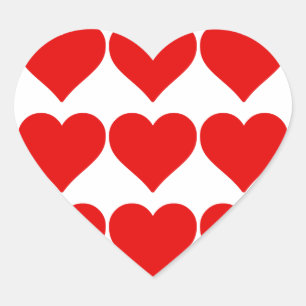 Rotes Herz in Form Liebe Klassiker Minimalismus Herz-Aufkleber