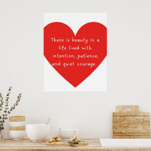 Rotes Herz Inspirierendes Lebenszitat A Wandbild Poster