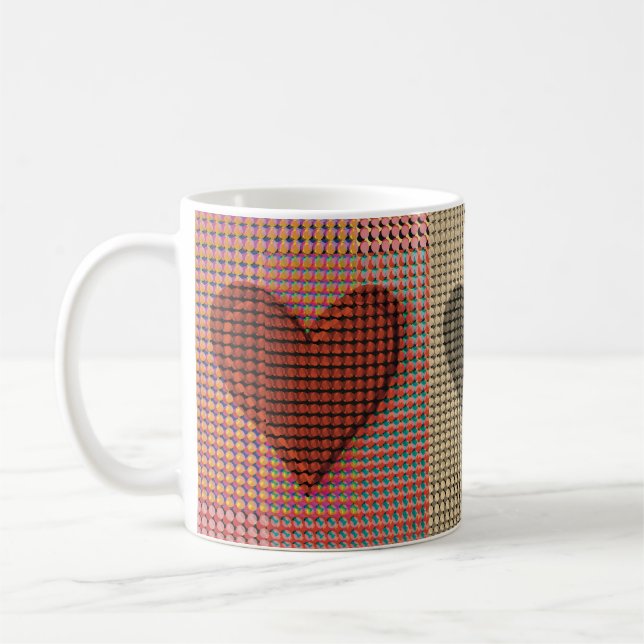 Rotes Herz Kaffeetasse (Links)