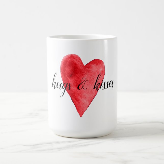 Rotes Herz Kaffeetasse (Mittel)