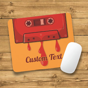 Rotes Herz-Kassette Mousepad