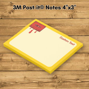 Rotes Herz Kassettenrekorder Post-it Klebezettel