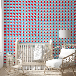 Rotes Herz Kinderzimmer Tapete