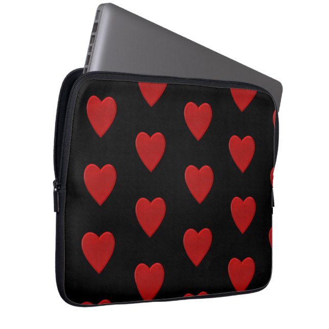 Rotes Herz Laptopschutzhülle (Vorne Rechts)