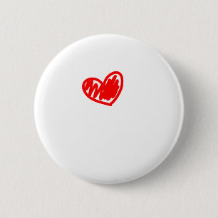 Rotes Herz. Liebe. Valentine's Day Button