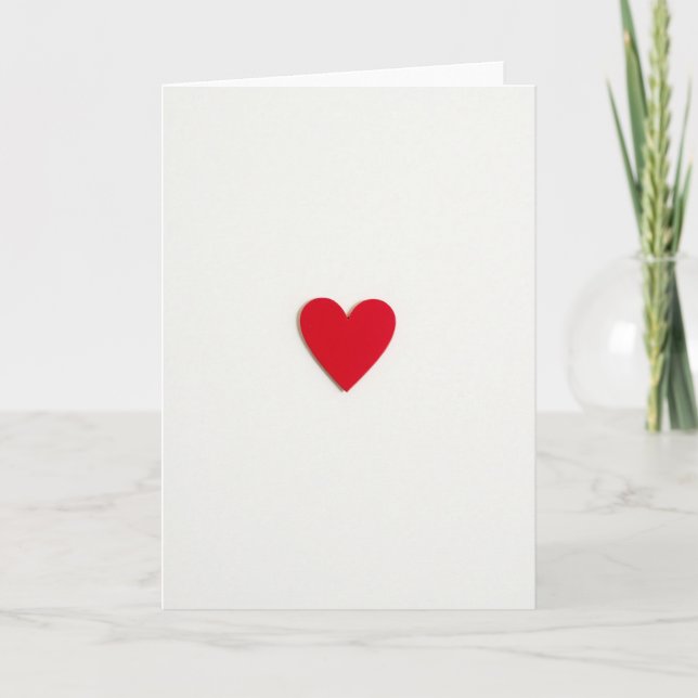 Rotes Herz Matte Love Karte (Vorderseite)