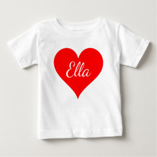 "Rotes Herz mit individualisierbarem Namen" Baby T-shirt