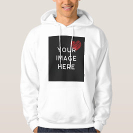 Rotes Herz mit personalisiertem Bild Hoodie