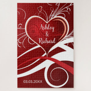 Rotes Herz mit Wirbel