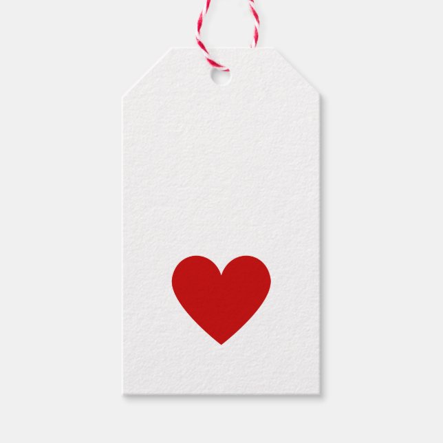 Rotes Herz Moderne Minimalistische Einfache Liebe  Geschenkanhänger (Vorderseite)