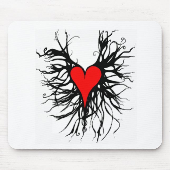 Rotes Herz Mousepad (Vorne)