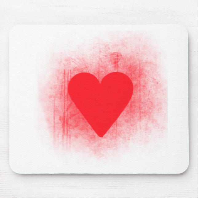 Rotes Herz Mousepad (Vorne)