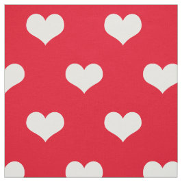 Rotes Herz-Muster-Gewebe Stoff