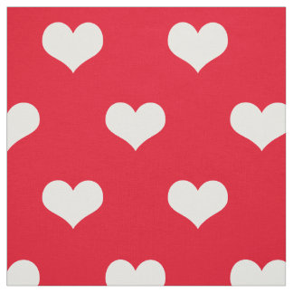 Rotes Herz-Muster-Gewebe Stoff