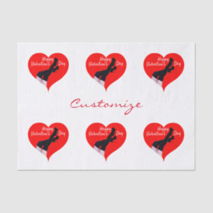 Rotes Herz Oberschenkelhohe Stiefel Valentine Thun Seidenpapier