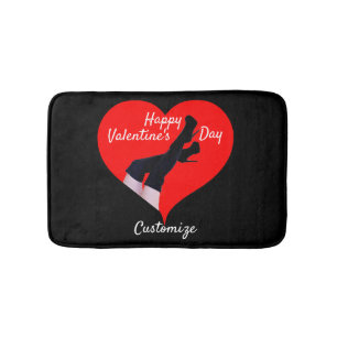 Rotes Herz Oberschenkelstiefel Valentine Thunder_C Badematte