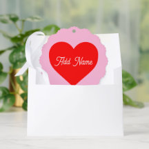 Rotes Herz Pastell Pink Personalisiert