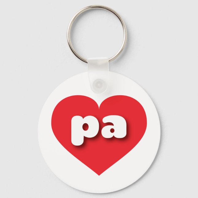 Rotes Herz Pennsylvania - I Liebe pa Schlüsselanhänger (Vorderseite)