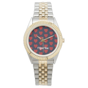 Rotes Herz, personalisieren Armbanduhr