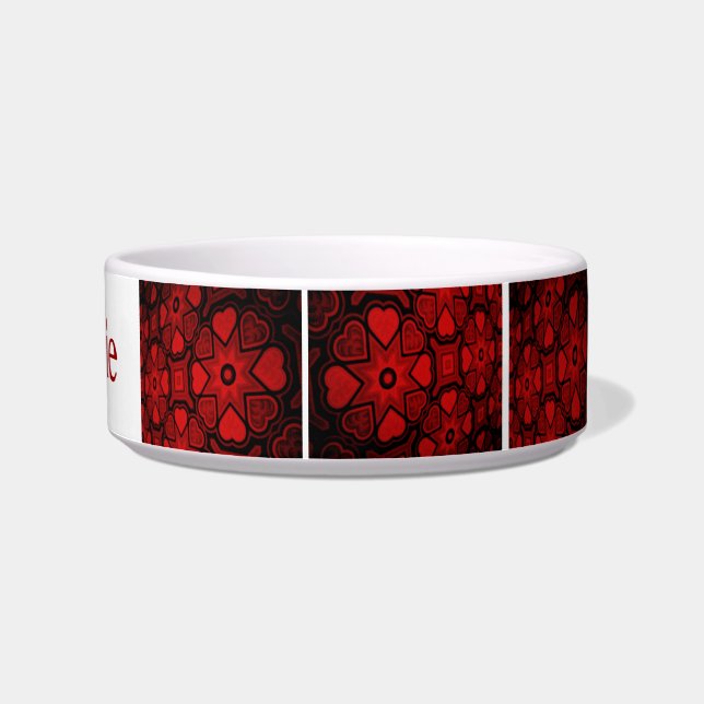 Rotes Herz Pet Bowl Napf (Rechts)