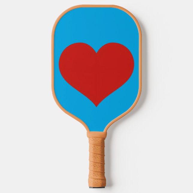 Rotes Herz  Pickleball Schläger (Vorderseite)