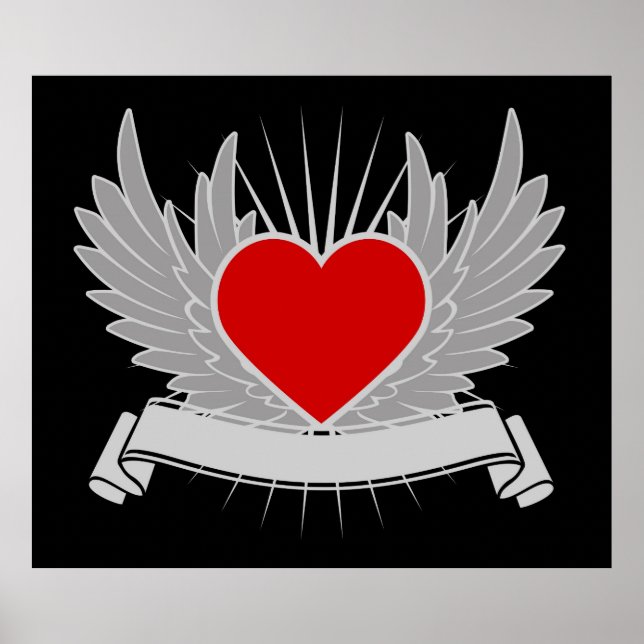 Rotes Herz Poster (Vorne)