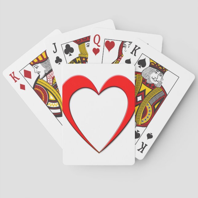 Rotes Herz Spielkarten (Rückseite)