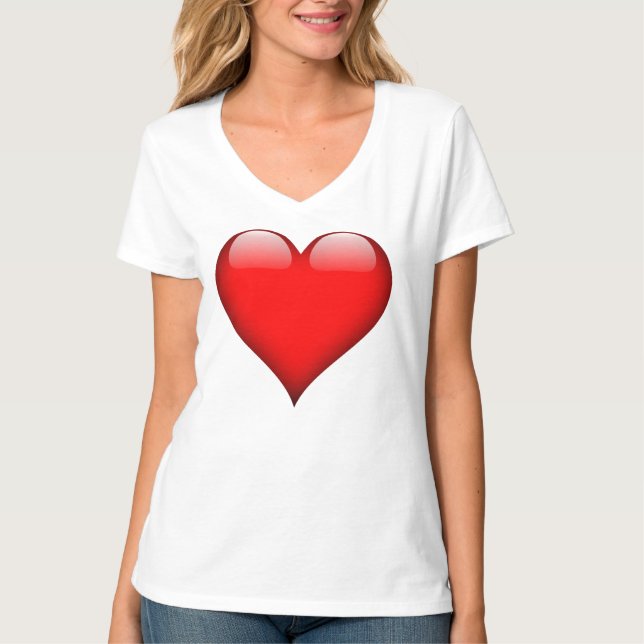 Rotes Herz T-Shirt (Vorderseite)