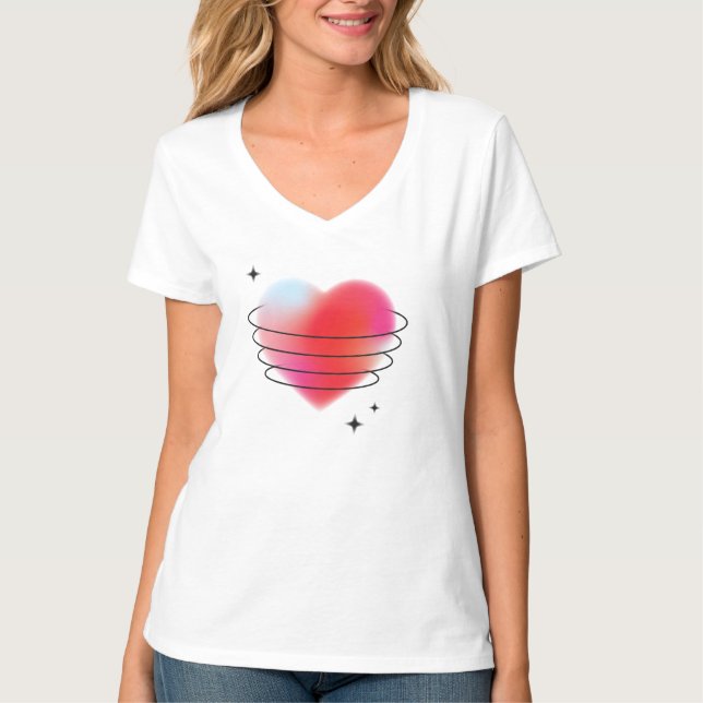 Rotes Herz T-Shirt (Vorderseite)