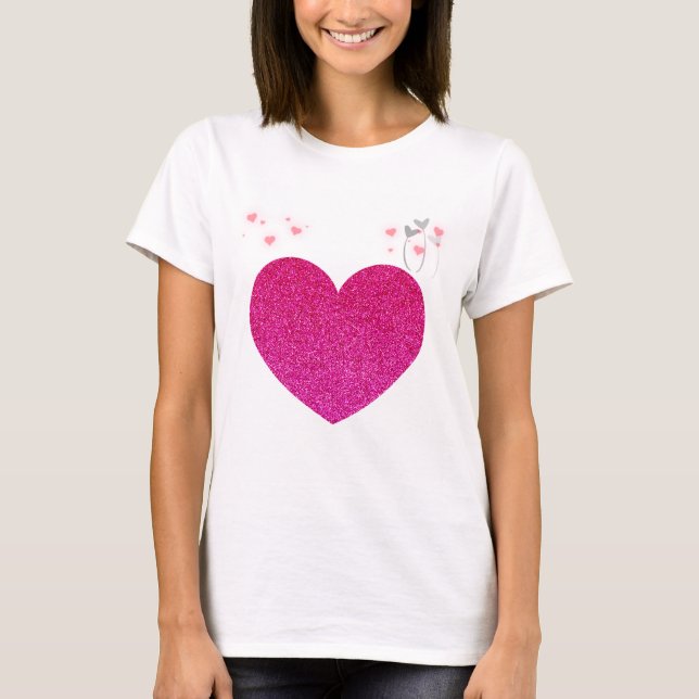 rotes Herz T-Shirt (Vorderseite)