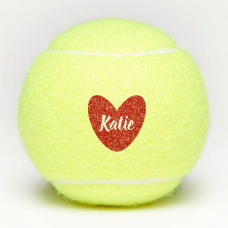 Rotes Herz Tennisbälle