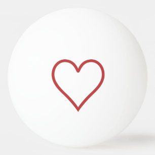 Rotes Herz Tischtennisball