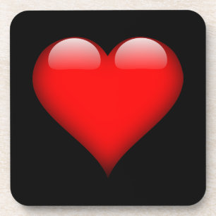 Rotes Herz Trendige Liebe Hochzeit Getränkeuntersetzer
