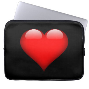 Rotes Herz Trendige Liebe Hochzeit Laptopschutzhülle