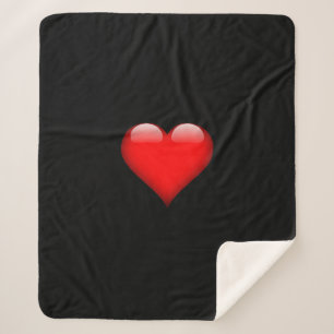 Rotes Herz Trendige Liebe Hochzeit Sherpadecke