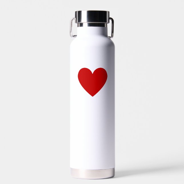 Rotes Herz Trinkflasche (Vorne)