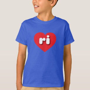Rotes Herz von Rhode Island I Liebe ri T-Shirt