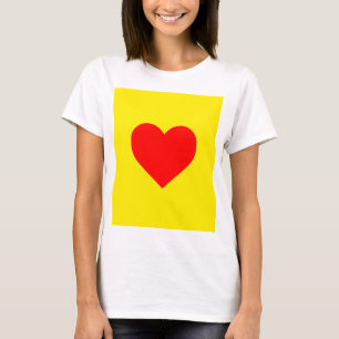 Rotes Herz Wärme Pop-Art T-Shirt