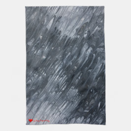 Rotes Herz White Black Minimal Original Garten Geschirrtuch