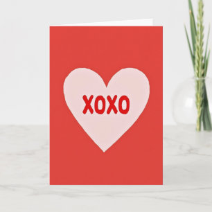 Rotes Herz Xoxo Liebeskarte Karte