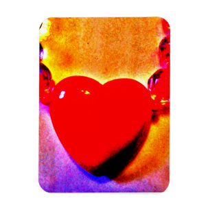 Rotes Herzanhänger 'Datum merken' Magnet