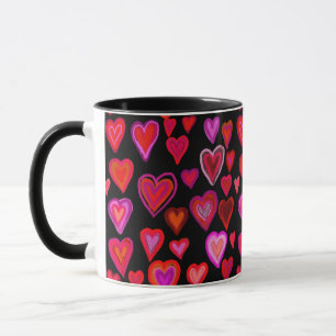 Rotes Herzdesign Tasse
