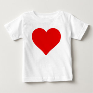 Rotes Herzform-Liebe Klassisch Minimalistisch Baby T-shirt