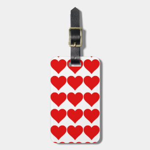 Rotes Herzform-Liebes-Klassiker-Minimalismus Gepäckanhänger