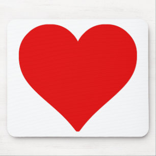 Rotes Herzform-Liebes-Klassiker-Minimalismus Mousepad