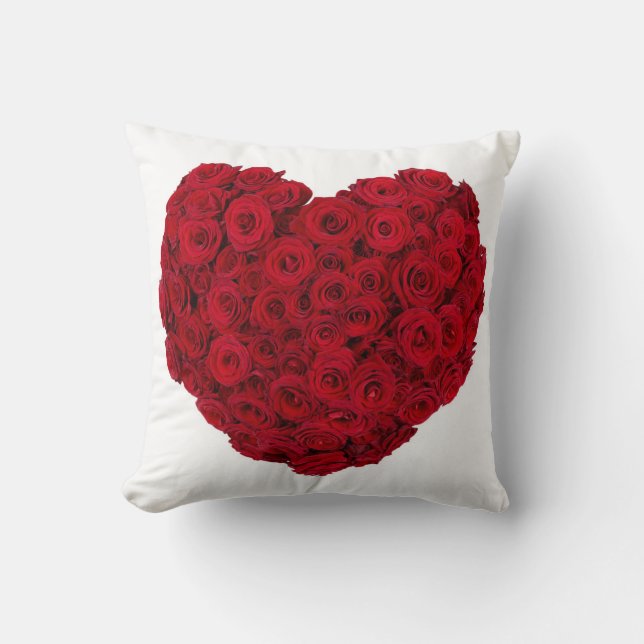 Rotes Herzkissen Kissen (Vorderseite)