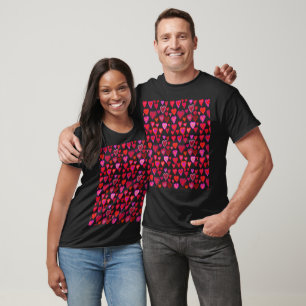 Rotes herzliches Design T-Shirt