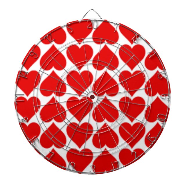 ROTES HERZPATTER DARTSCHEIBE (vorne)