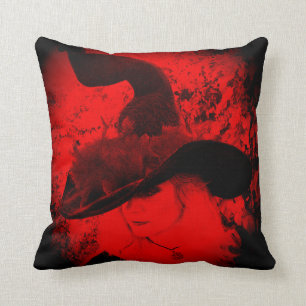 Rotes Hexe-Kissen heidnisches Wiccan Kissen