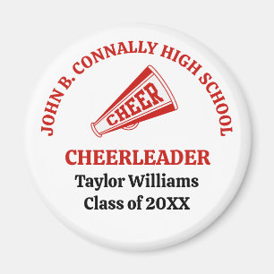 Rotes High School Cheerleader personalisiert Magnet
